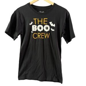 Boo Crew Mens Black Halloween Bats Graphic Short Sleeve Tee Shirt Size‎ Small